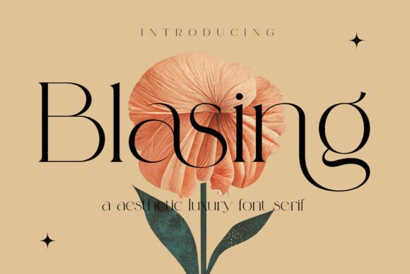 Blasing: An Elegant Ligature Serif Font for Timeless Designs