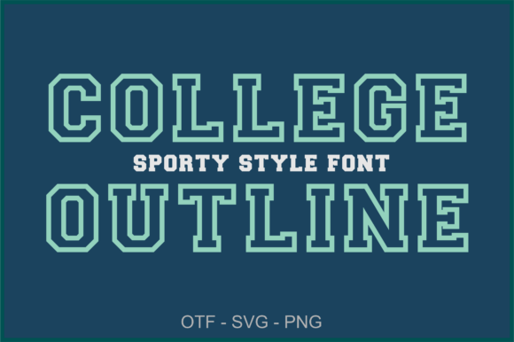 College Outline: A Bold Typeface for Energetic Designs