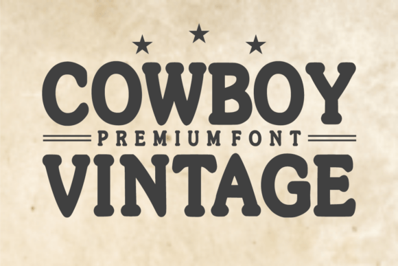 Cowboy Vintage Font: Bold Western Heritage Design
