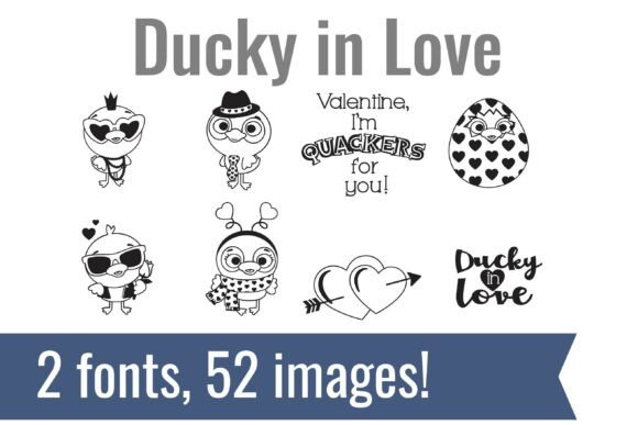 Ducky in Love: Adorable Dingbat Fonts for Creative Crafting