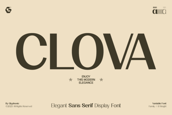 Introducing Clova: The Sophisticated Sans-Serif Display Typeface