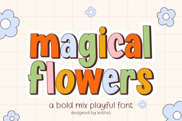 Magical Flowers: A Playful Font for Vibrant Designs