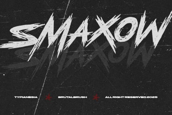 Smaxow: The Brutal Wild Brush Typeface