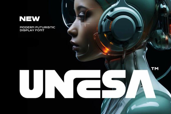 Unesa Futuristic Font: Bold Design for Modern Brands