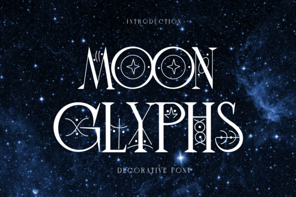 Unveiling Moon Glyphs: A Celestial Font for Enchanted Designs